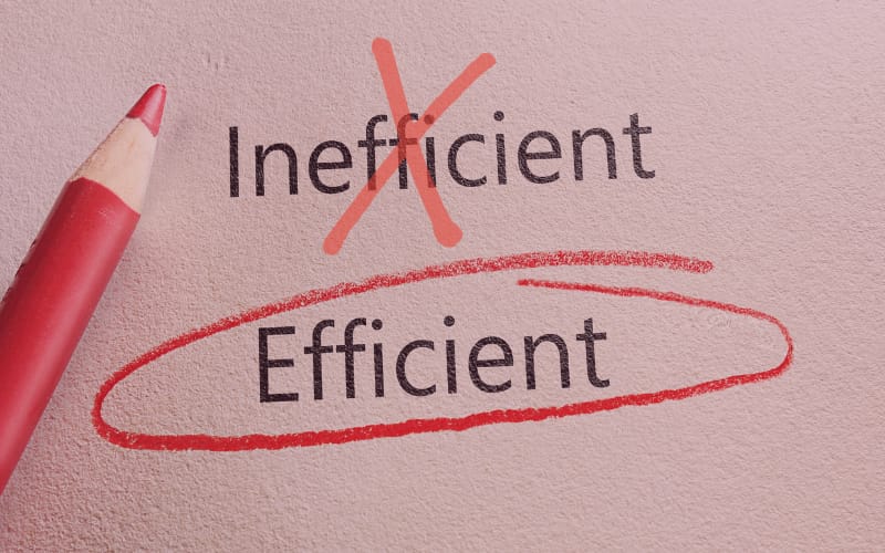 Efficient vs. inefficient