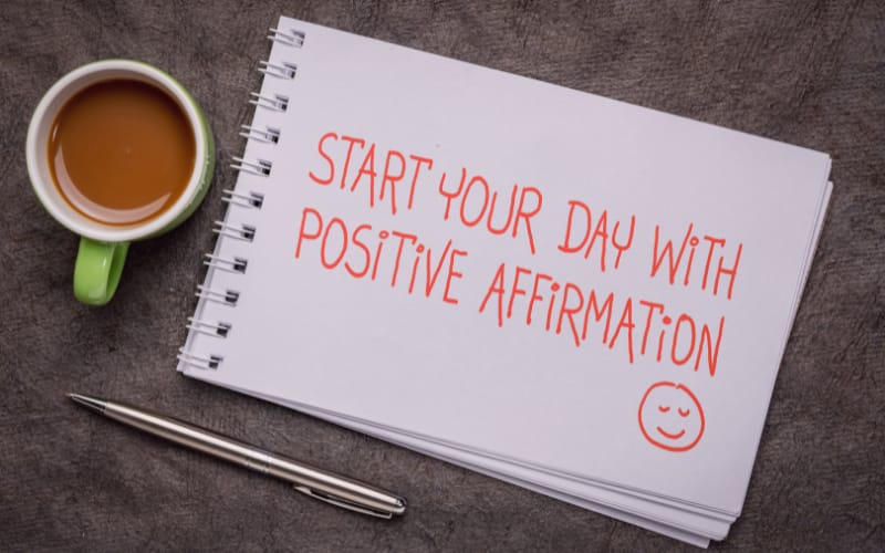 A note reminder to start your day positively