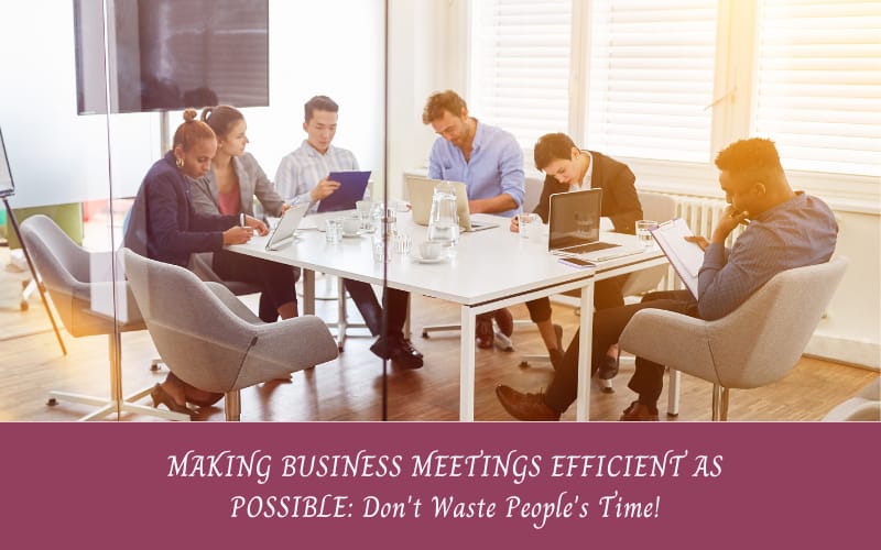 Leaders making business meeting efficient