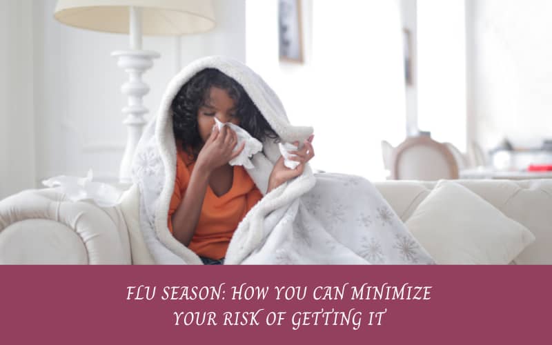 Woman experiencing flu symptoms