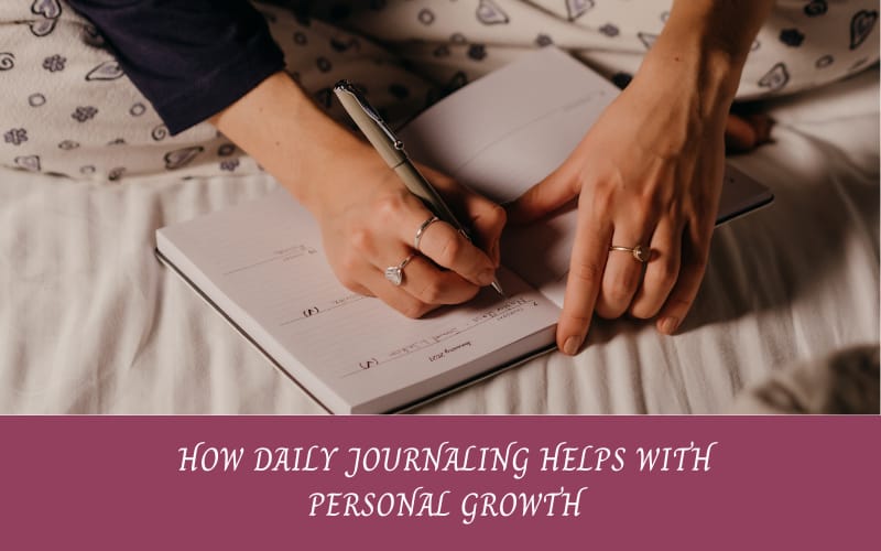 Woman journaling for growth