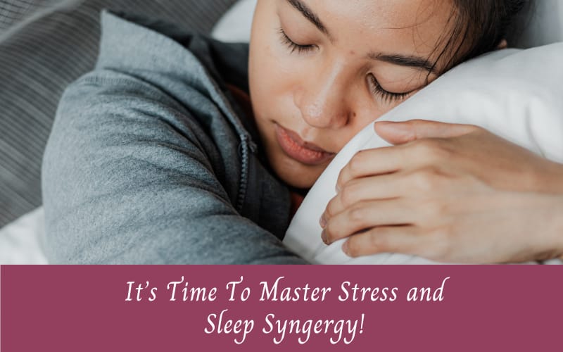 Woman getting quality sleep to master stress